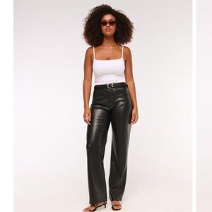 Abercrombie 90s Straight Leather Pants